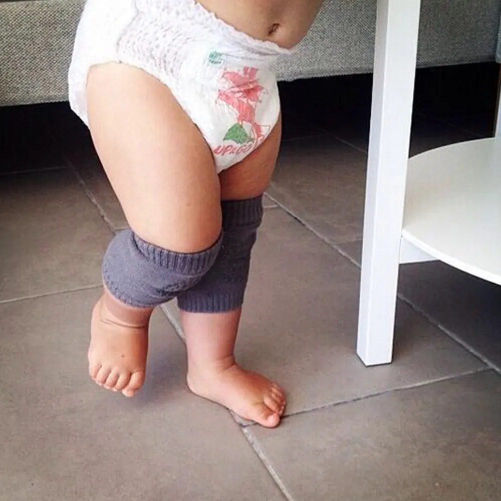 Baby / Toddler Crawling Socks Kneecap Grey big image 1