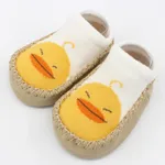 Rutschfeste Schuhsocken mit Baby Animal-Print gelb
