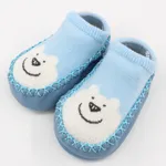 Rutschfeste Schuhsocken mit Baby Animal-Print blau