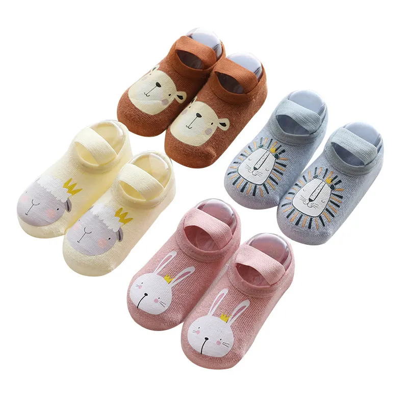 Baby / Toddler Fashionable Cartoon Animal Print Floor Socks Pink image 4
