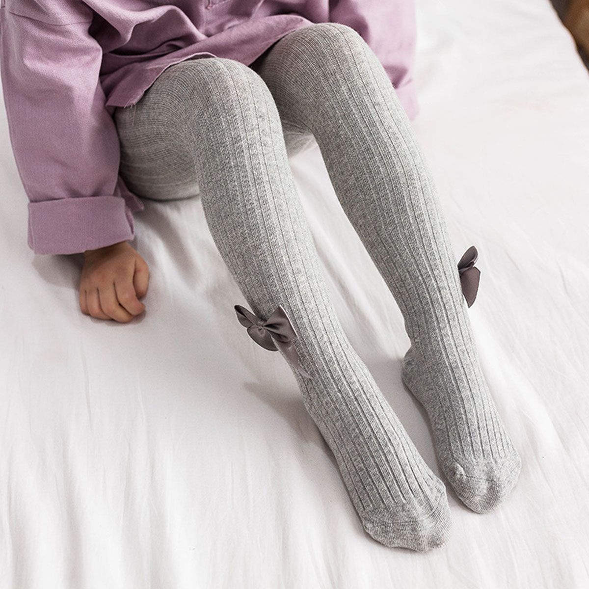 Toddler / Kid Girl Bowknot Stretchy  Solid Dancing Leggings