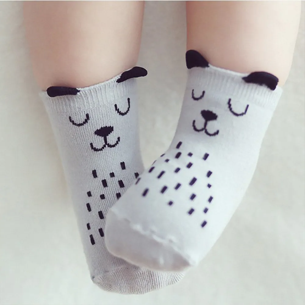 Baby / Toddler Cartoon Floor Socks Grey