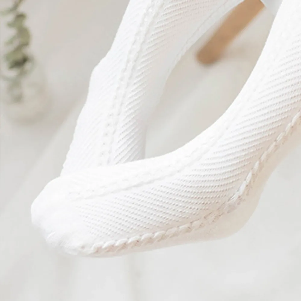 Baby Girl Casual Solid Middle Stockings White image 3