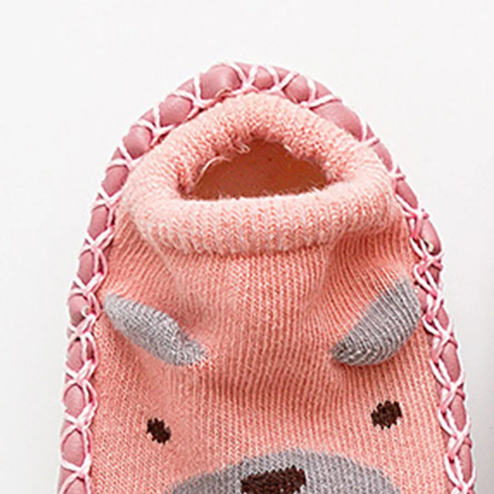 Baby Cartoon Animal Colorful Socks Pink big image 1