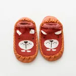 Baby Cartoon Animal Colorful Socks Brick red
