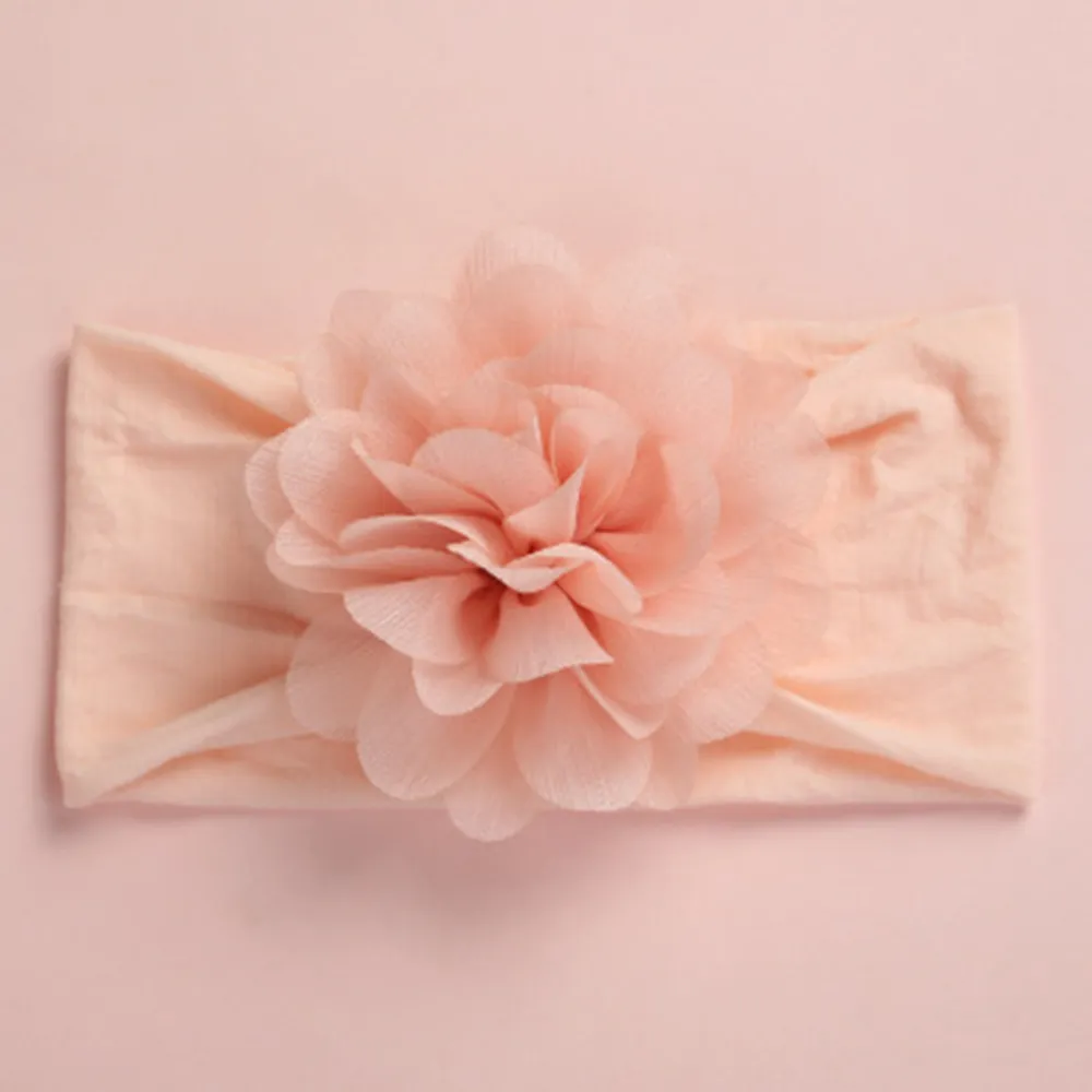Solides Stirnband mit Blumendekor für Mädchen Rosengold big image 1