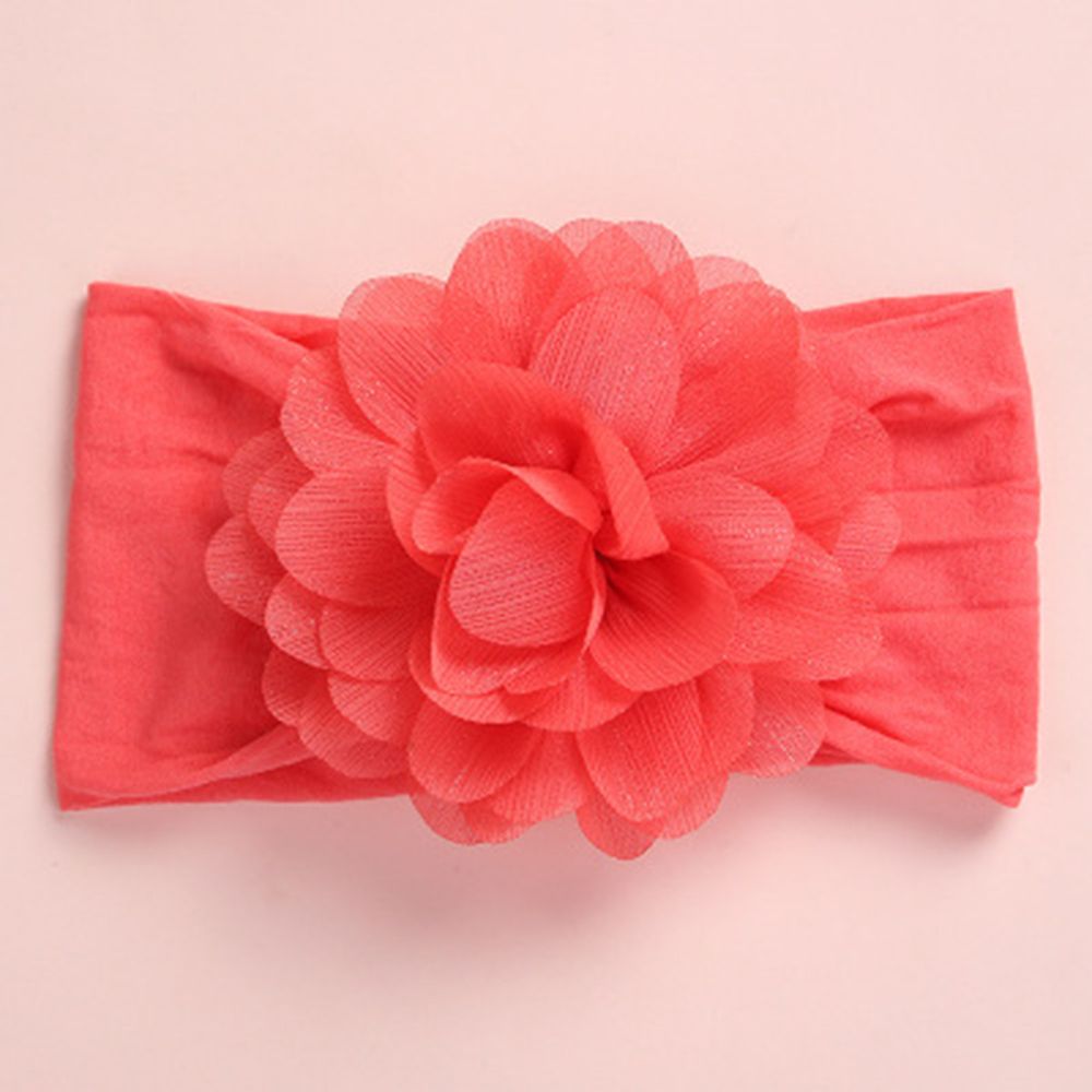 Solid Flower Decor Headband For Girls