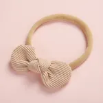 Pretty Bowknot Solid Hairband for Girls Beige