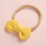 Pretty Bowknot Solid Hairband for Girls Yellow