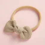 Pretty Bowknot Solid Hairband for Girls Khaki