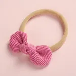 Pretty Bowknot Solid Hairband for Girls Hot Pink