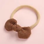 Pretty Bowknot Solid Hairband for Girls Brown
