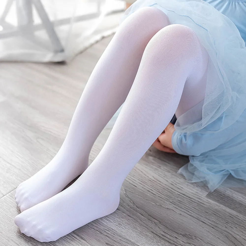 Baby / Kleinkind / Kind hübsche dünne Ballettstrumpfhose Tanzstrumpfhose weiß big image 1