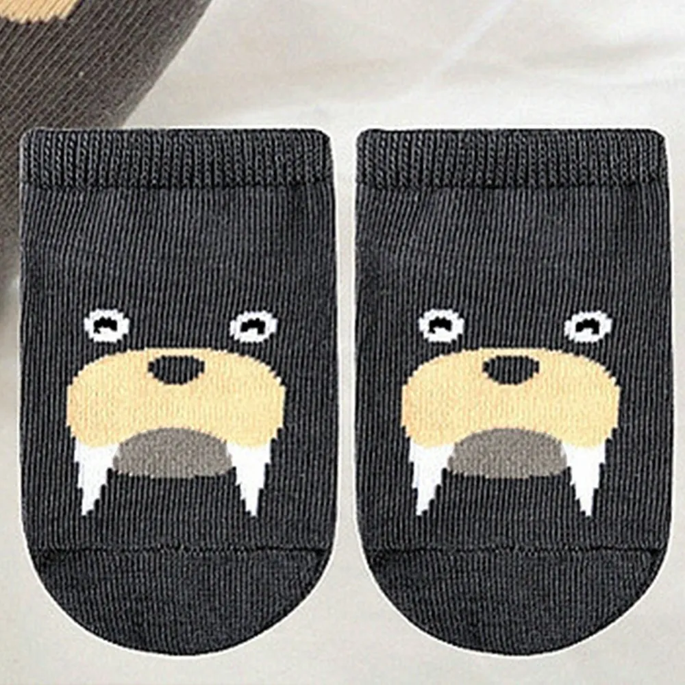 Baby / Toddler Cartoon Floor Socks Dark Grey