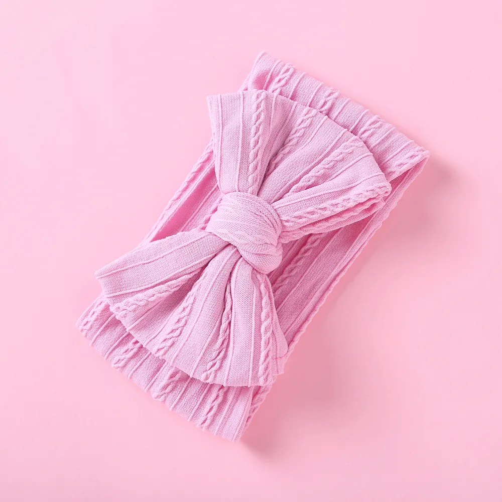 Solid Bowknot Hairbands for Girls Dark Pink