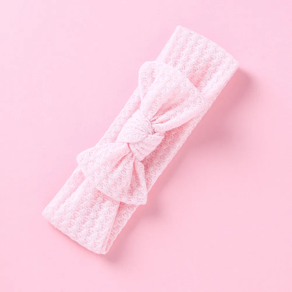 Baby / Kleinkind Mädchen solide gestrickte Bowknot Stirnband rosa big image 1
