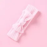 Baby / Kleinkind Mädchen solide gestrickte Bowknot Stirnband rosa