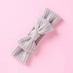 bandeau nœud papillon tricoté solide pour bébé/tout-petit fille Gris Clair