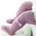 Baby / Toddler Comfy Bow Decor Tights for Girls Purple