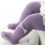 Baby / Toddler Comfy Bow Decor Tights for Girls Lavender