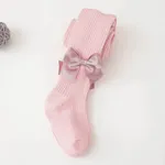 Baby / Toddler / Kid Bowknot Solid Tights Pink