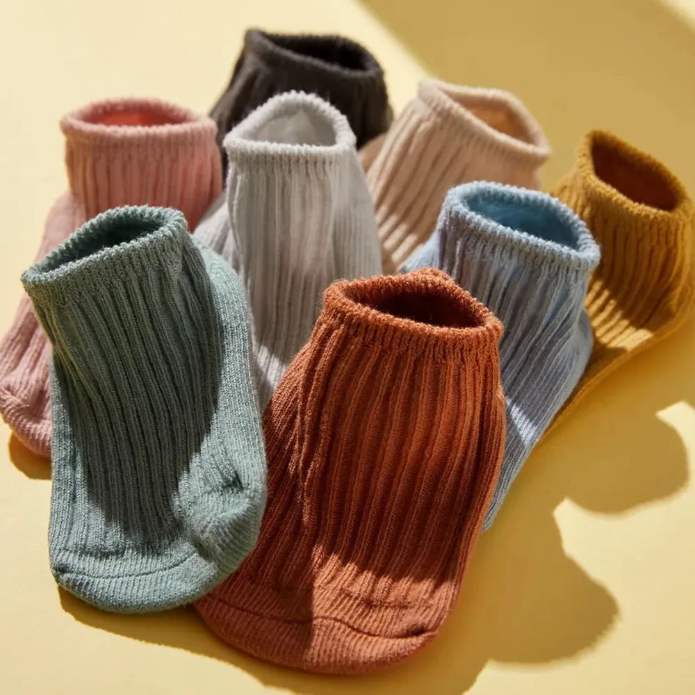 chaussettes tricotées solides pour bébé / tout-petit big image 8