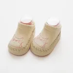 Baby Stylish Cartoon Decor Antiskid Socks Khaki