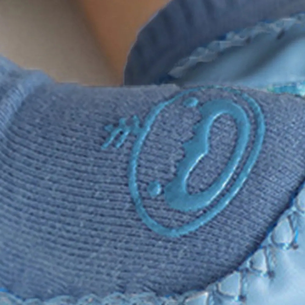 Chaussettes de sol pour bébé et enfant en coton coloré Bleu big image 1