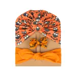 3-pack Halloween Turban Hat & Headband & Hair Clip (Pattern Position Random) Orange