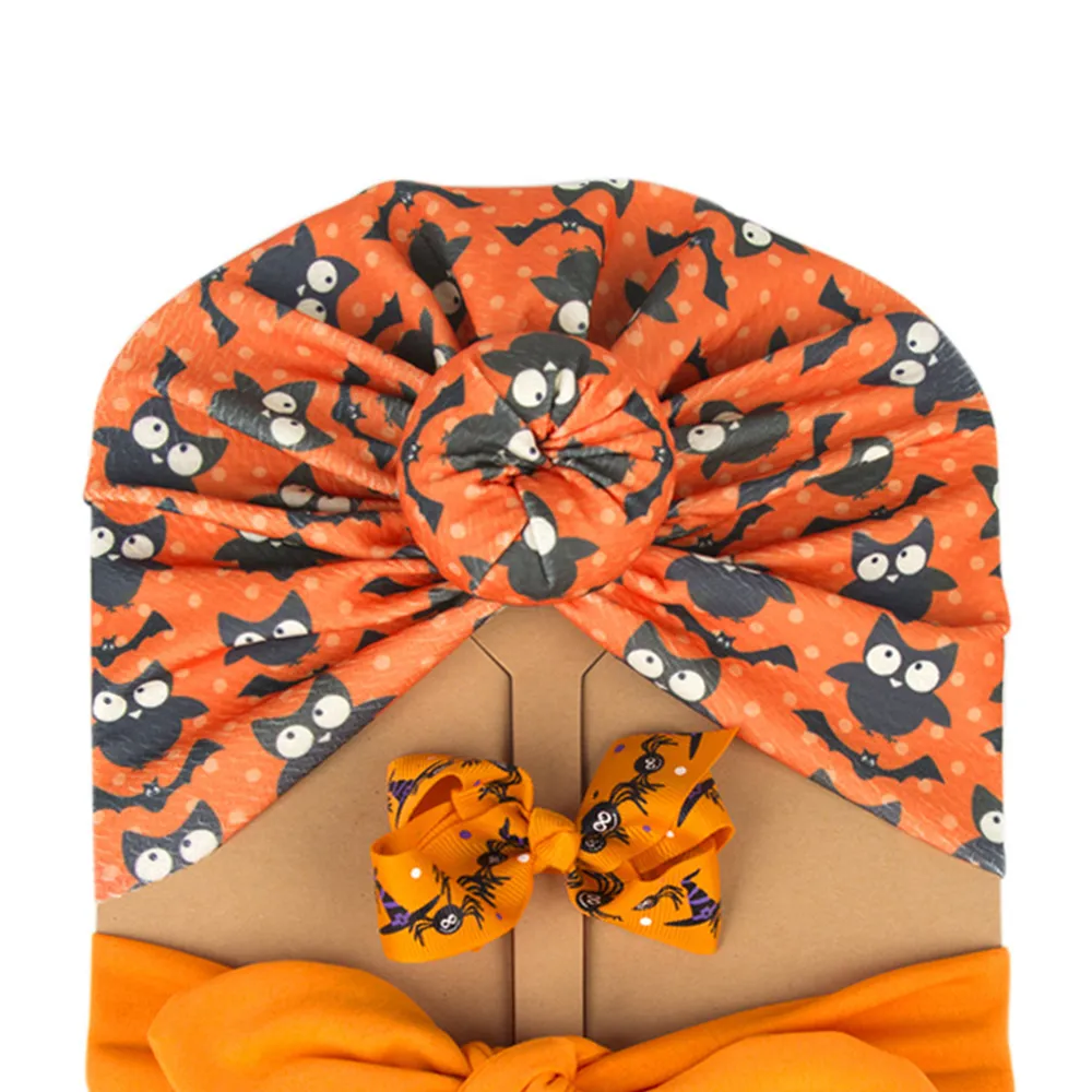 3-pack Halloween Turban Hat & Headband & Hair Clip (Pattern Position Random)  image 2