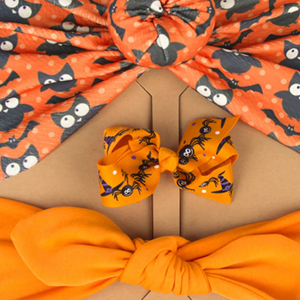 3-pack Halloween Turban Hat & Headband & Hair Clip (Pattern Position Random)  image 3