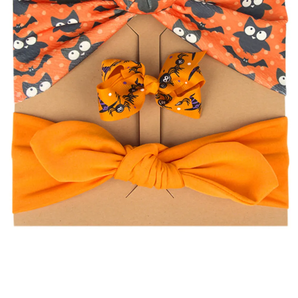 3-pack Halloween Turban Hat & Headband & Hair Clip (Pattern Position Random)  image 4