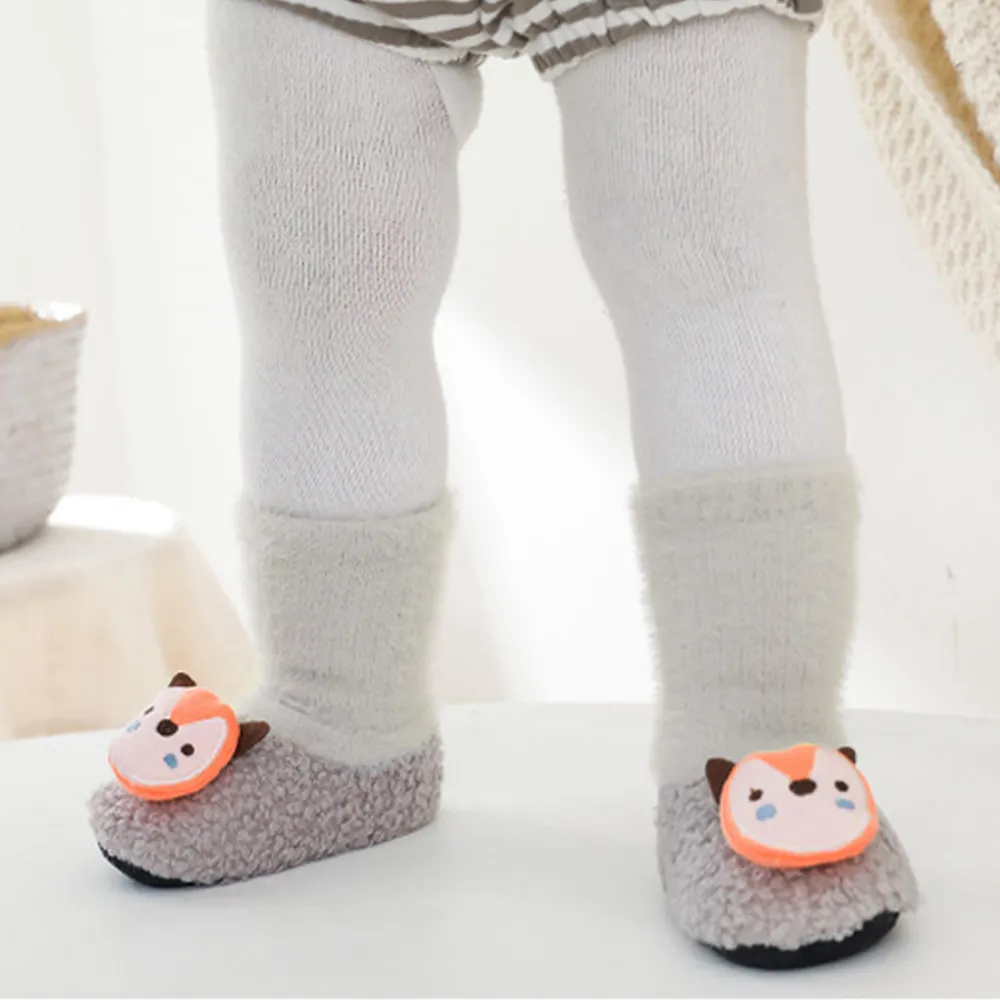 Chaussettes De Chaussures En Peluche à Décor D'animaux De Dessin Animé Pour Bébé