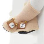 Baby Cartoon Animal Decor Plush Shoe Socks Khaki