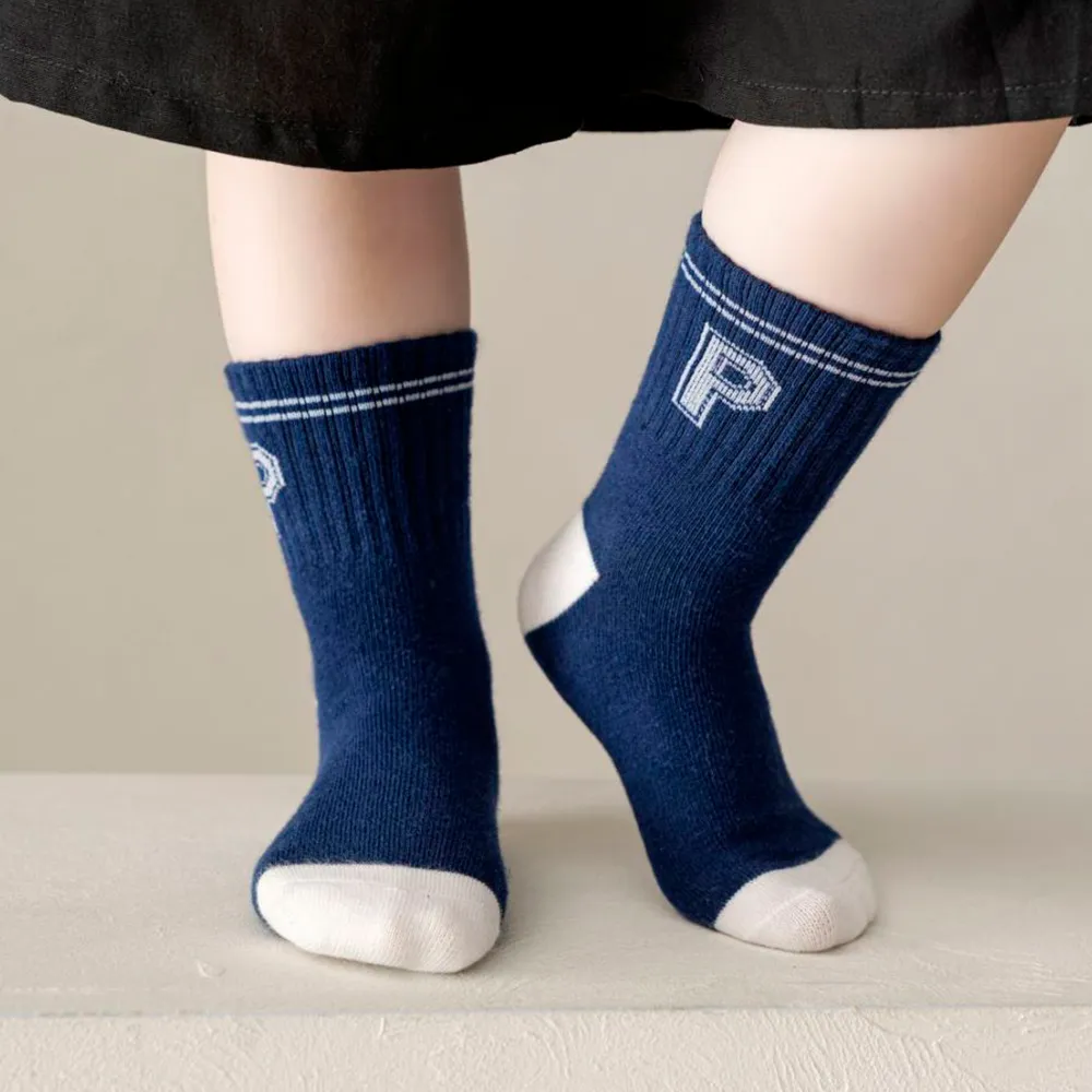 5-pairs Baby / Toddler Letter Stripe Pattern Crew Socks  image 3