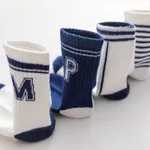5-pairs Baby / Toddler Letter Stripe Pattern Crew Socks  image 5