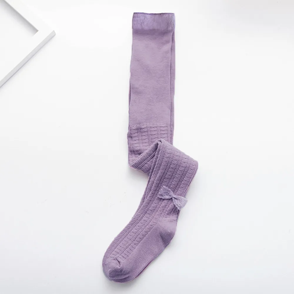 Baby / Toddler Comfy Bow Decor Tights for Girls Lavender image 5