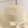 Toddler / Kid Lace Bow Decor Straw Hat  image 3