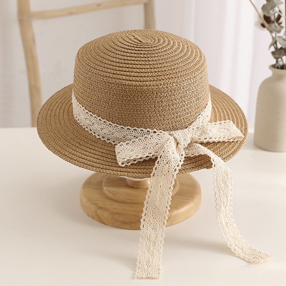 Toddler / Kid Lace Bow Decor Straw Hat