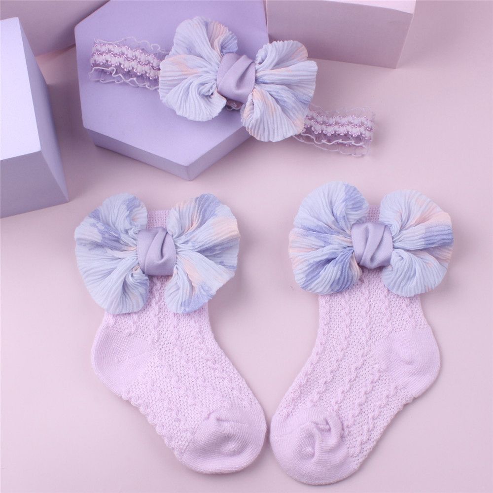 

2Pcs Baby / Toddler Bow Headband & Socks Set