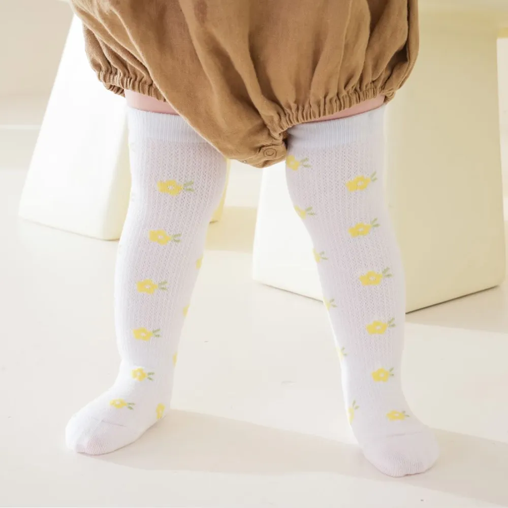 2 Pairs Baby / Toddler Floral and Polka Dots Long Stockings Set Multi-color image 6