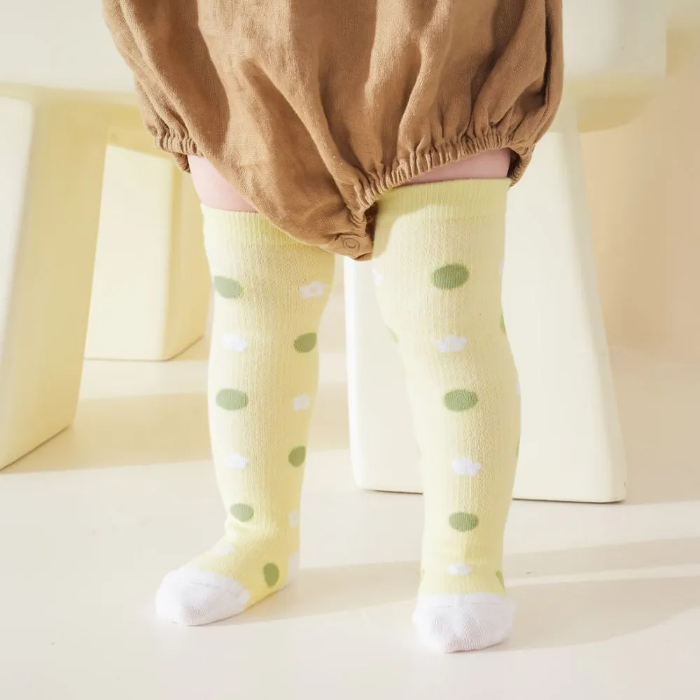 2 Pairs Baby / Toddler Floral and Polka Dots Long Stockings Set Multi-color image 5