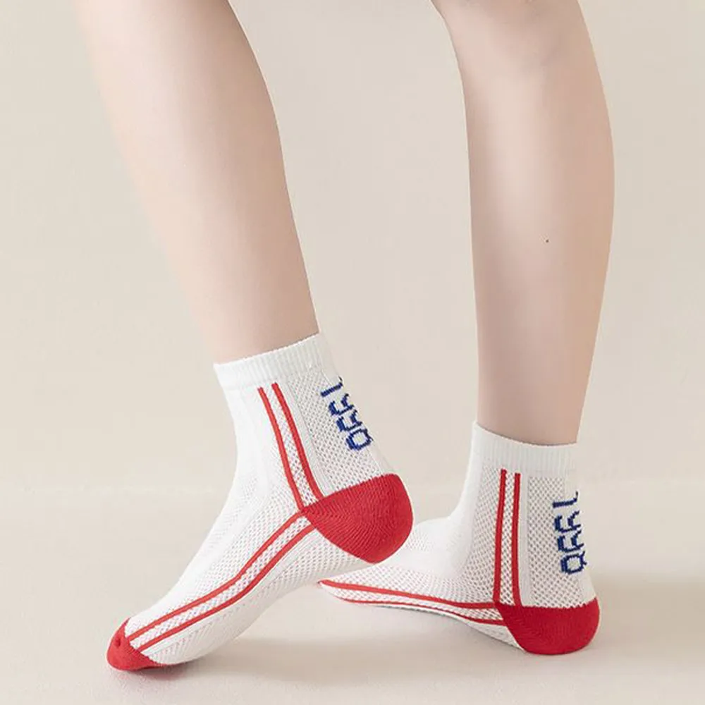 5 Pairs Toddler / Kid Number Letter Graphic Striped Colorblock Socks big image 4