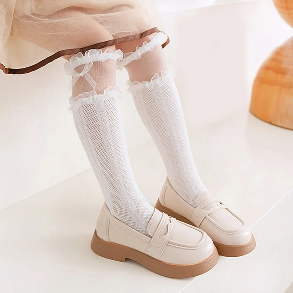 Toddler/Kid Ruffle Mesh Stockings big image 2
