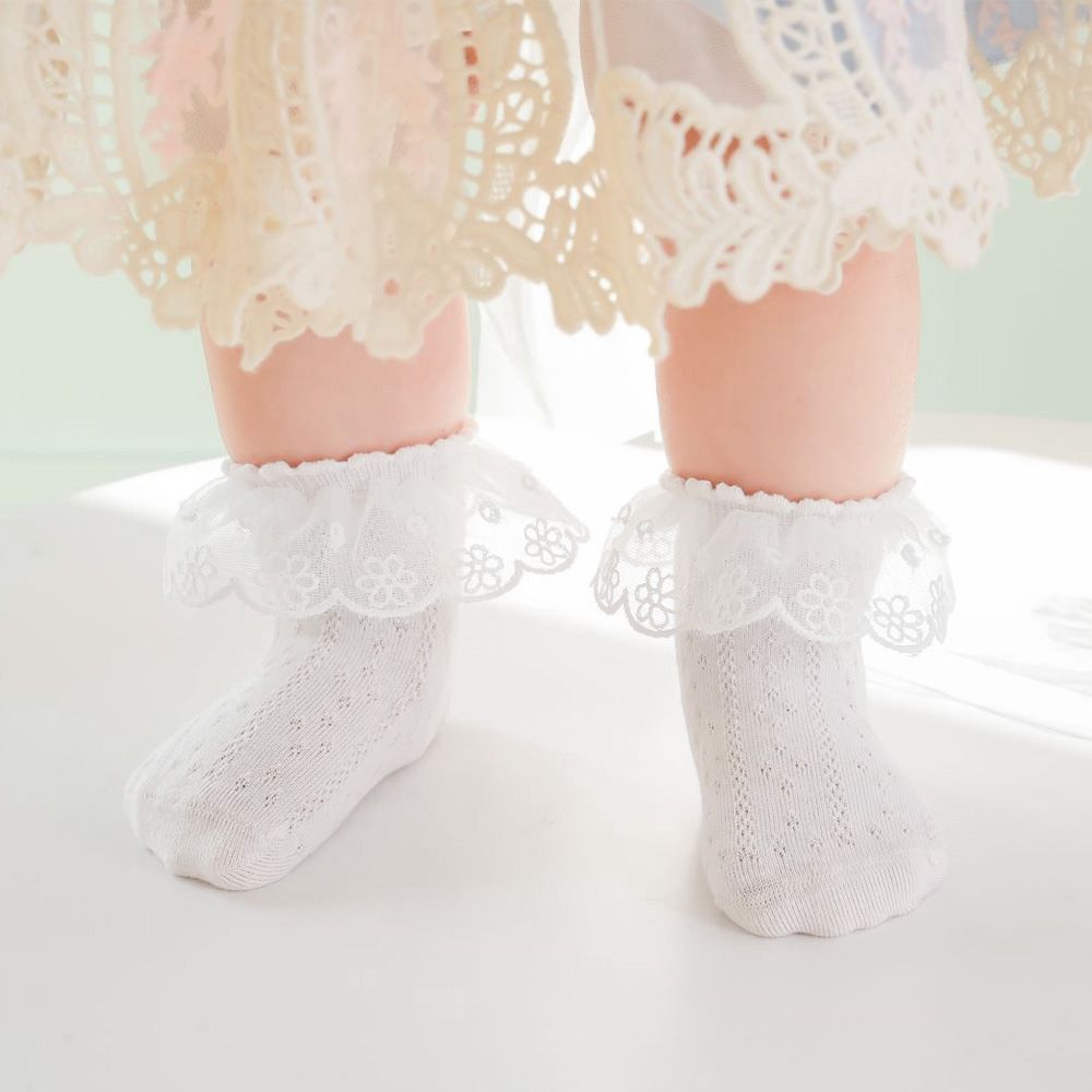 Baby/Toddler's Lace Hollow Mesh Princess Socks