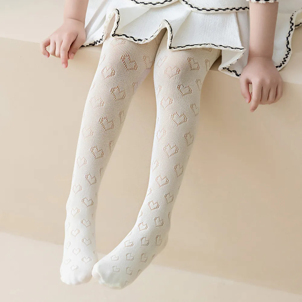 Toddler/Kid Girl Mesh Pantyhose Pale Yellow