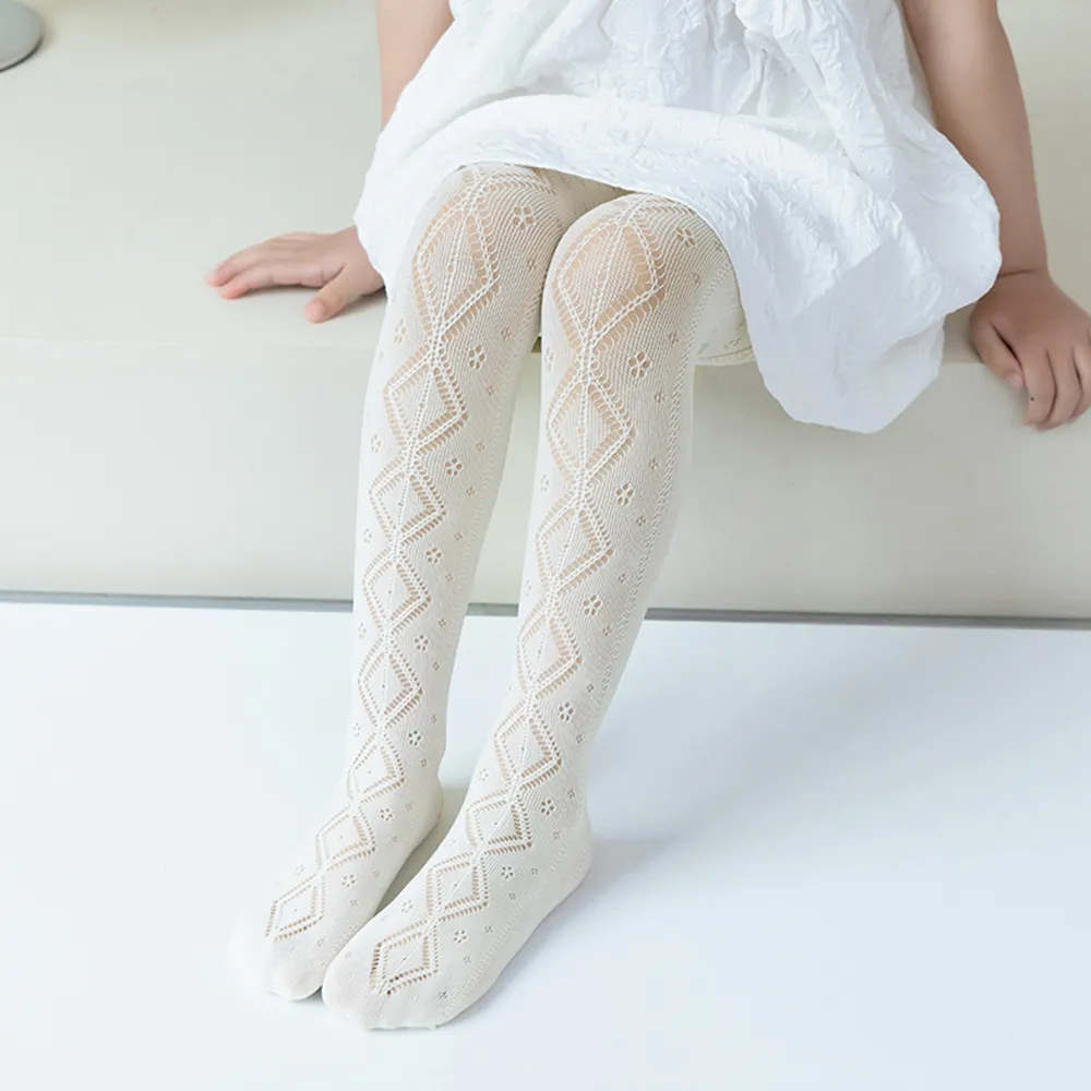 Toddler/Kid Girl Mesh Pantyhose Beige
