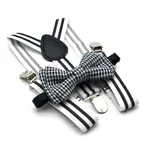 2pcs Toddler/Kid Boy Stripe Print Elastic Strap Clip and Bow Tie Set  image 2