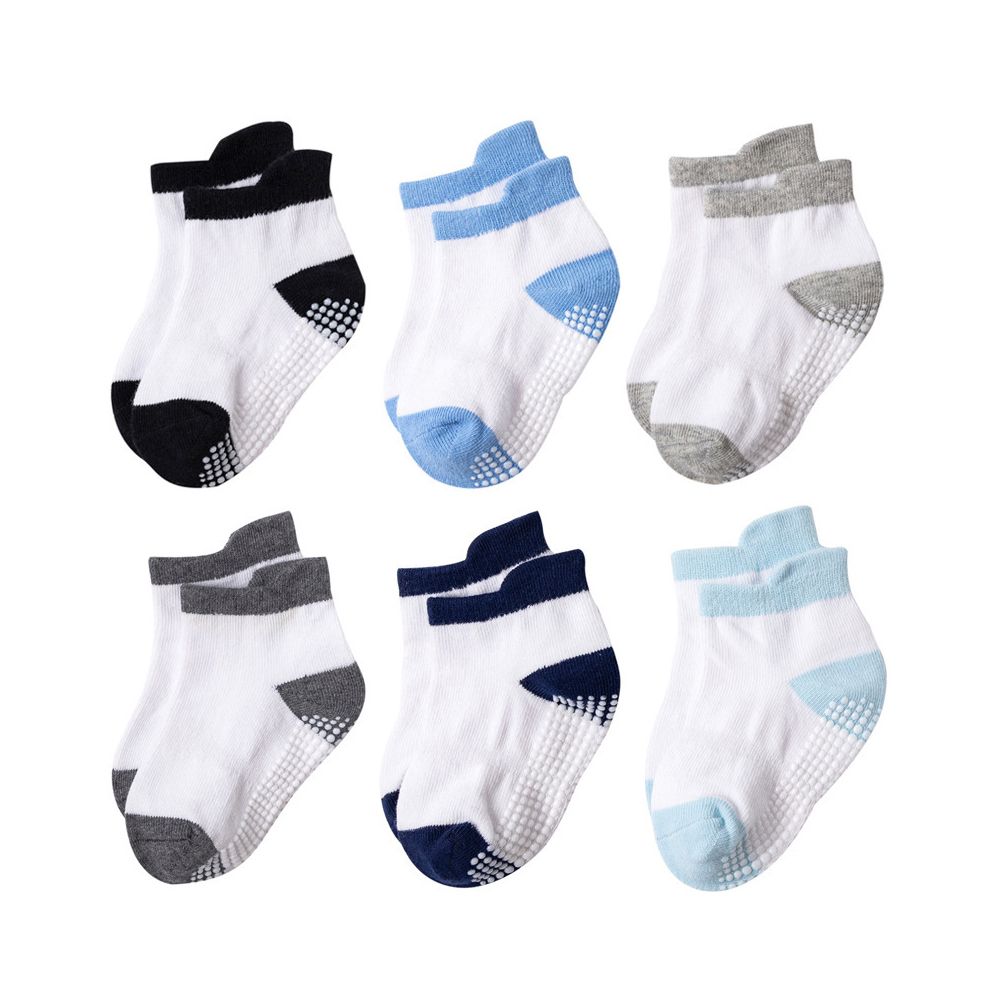 6 Pairs Baby/Toddler Adhesive Anti-slip Socks