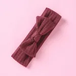 bandeau nœud papillon tricoté solide pour bébé/tout-petit fille Rouge